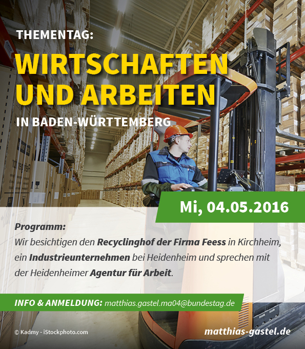 Thementag „Wirtschaften und Arbeiten in Baden-Württemberg“