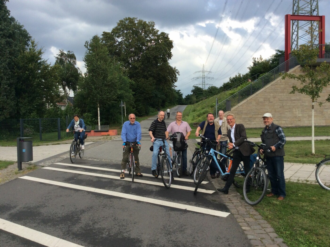 Testfahrt auf dem Radschnellweg Ruhr