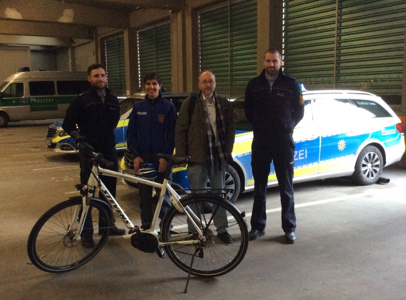 Besuch bei der Fahrradstaffel der Polizei in Stuttgart