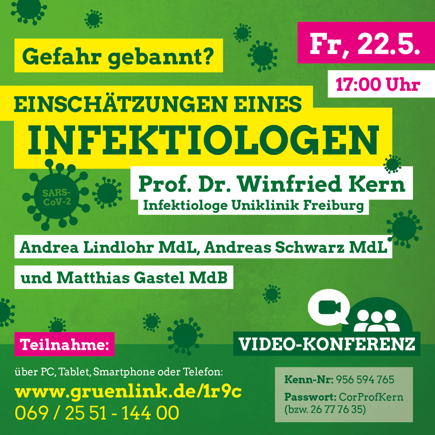 Einladung zu Gespräch mit Infektiologe