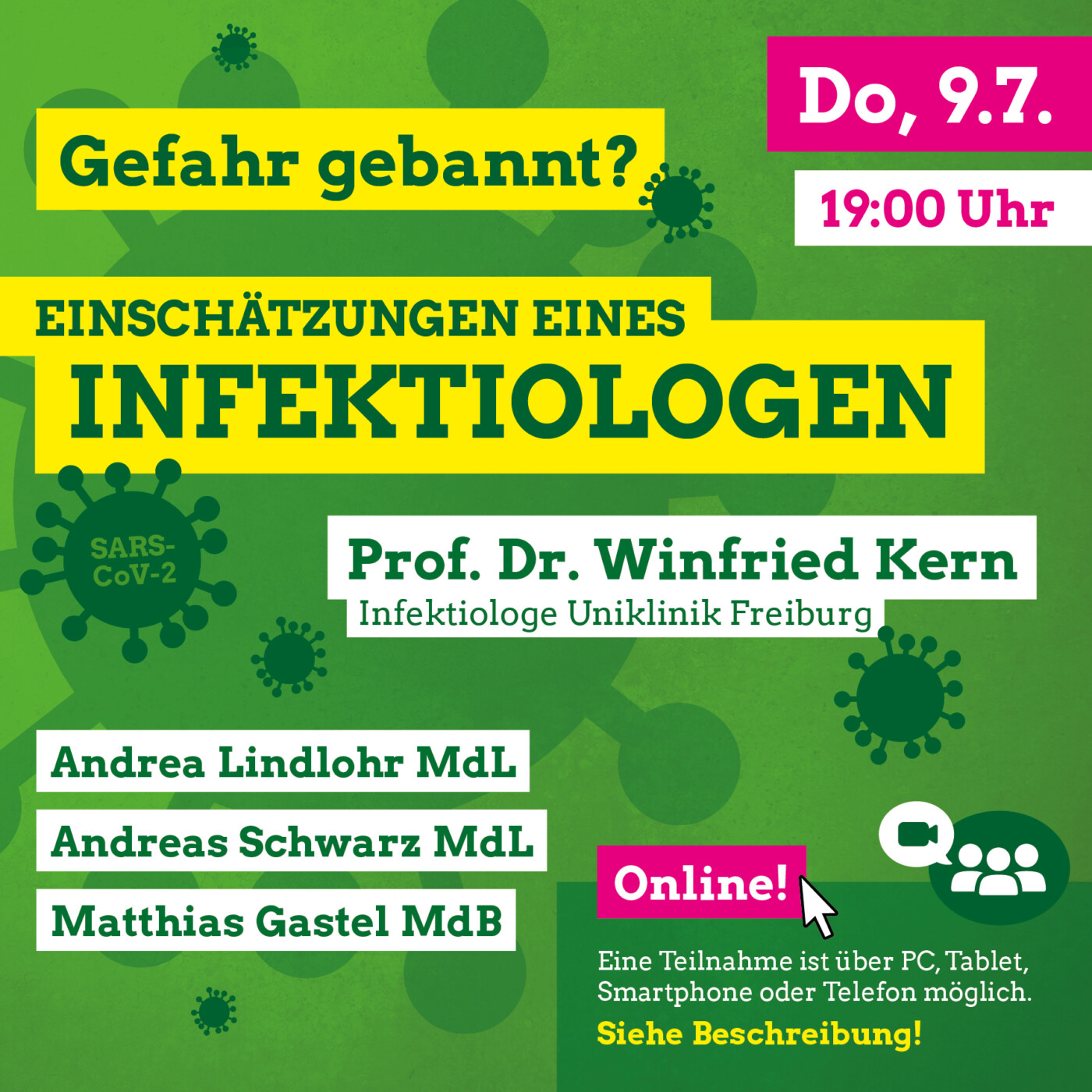 Mit Infektiologe Prof. Kern im öffentlichen Dialog