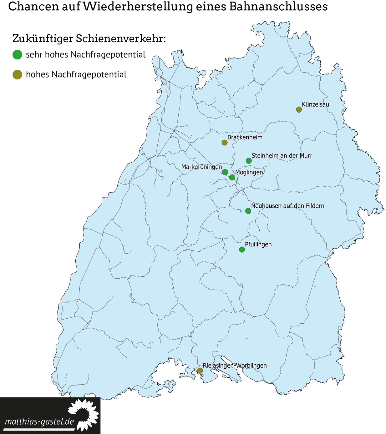 Das sind die größten Orte des Landes ohne Bahnanbindung