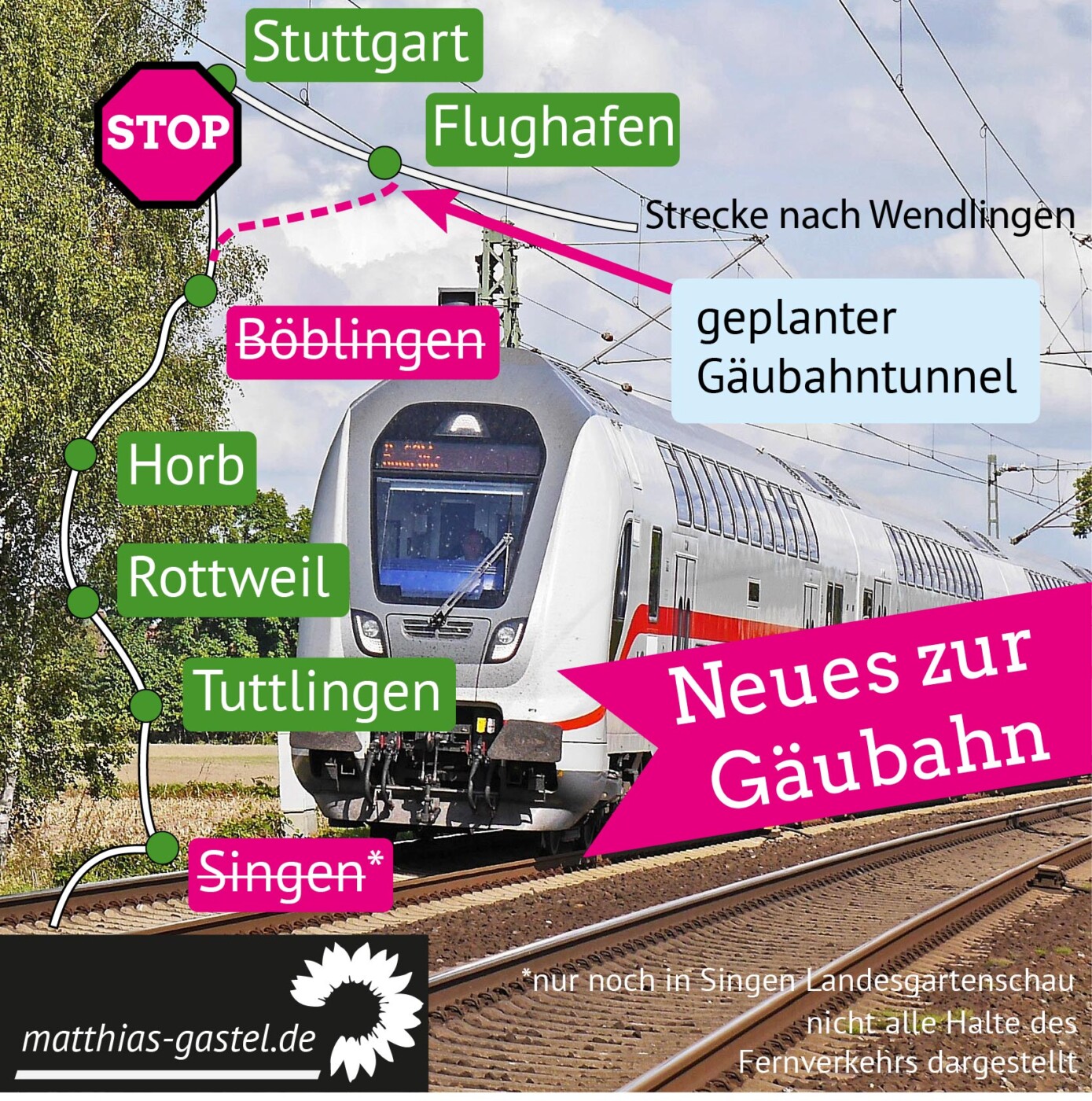 Trickserei rund um Gäubahn