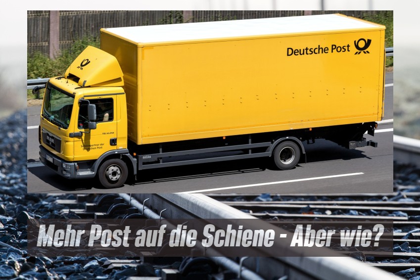 Sharepic Postlaster auf Schiene
