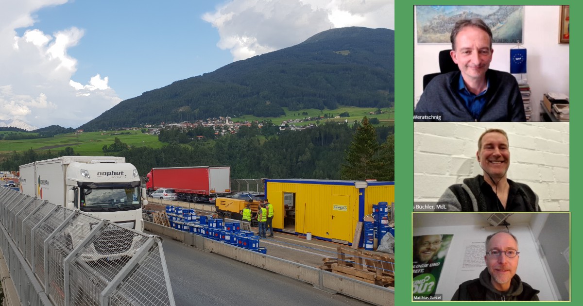 Alpenquerende Straßengüterverkehr verringern!