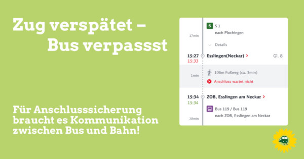 Verspätete Züge – Verpasste Busanschlüsse?
