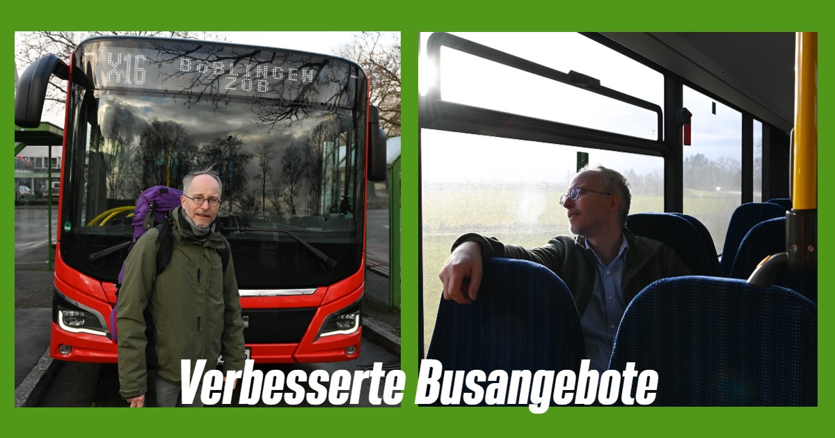 Busangebote werden ausgeweitet – Ergänzung zu Bahn