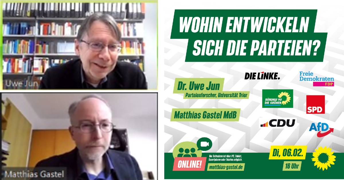 „Wohin entwickeln sich die Parteien?“ – Dialog mit Parteienforscher Prof.  Jun