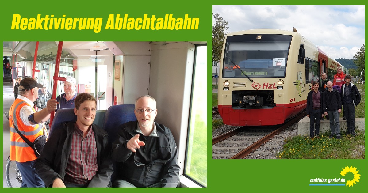 Reaktivierung der Ablachtalbahn? Auf Testfahrt.