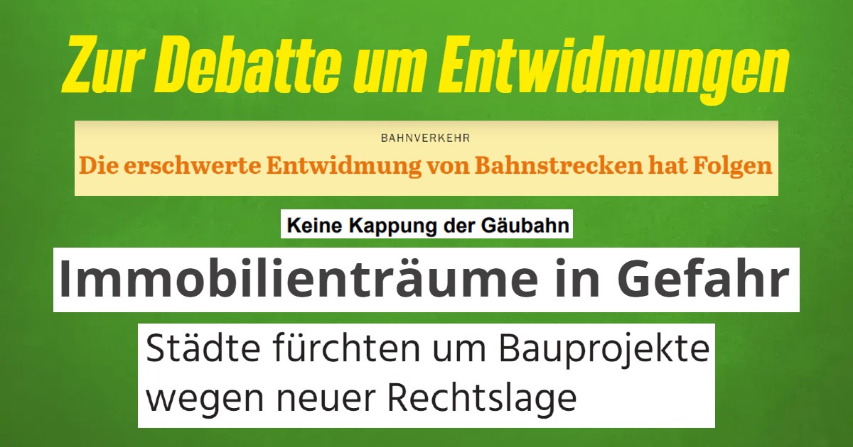Entwidmungen erschweren – Wohnbebauungen ermöglichen
