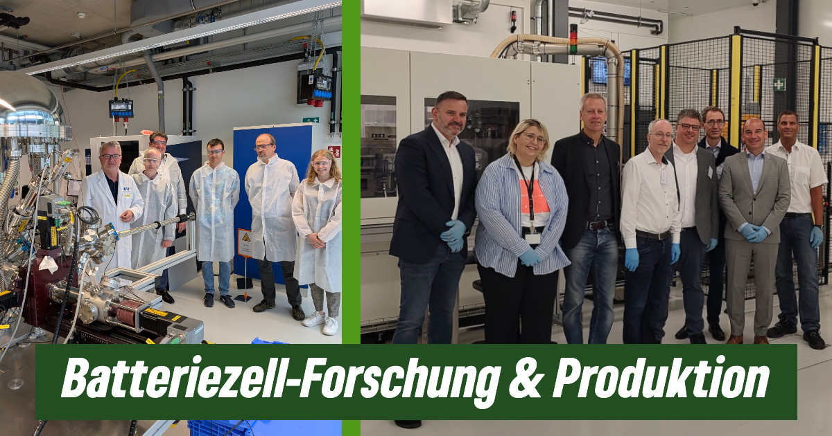 Zweimal vor Ort: Batteriezell-Forschung und ‑Prodution