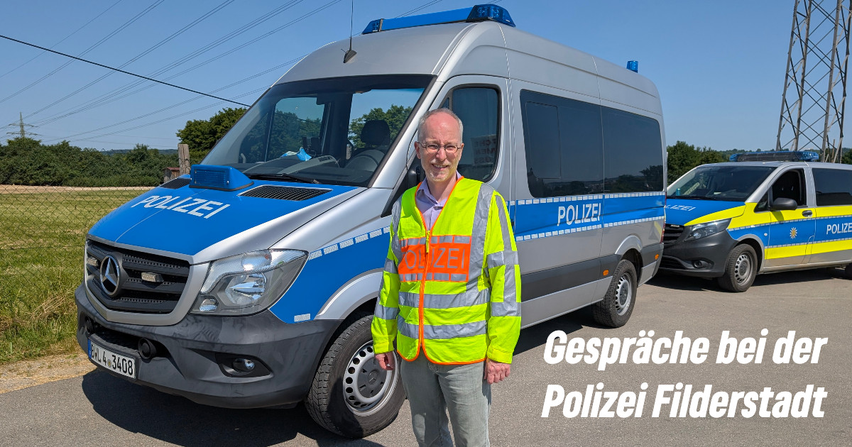 Polizei: Gespräch im Revier Filderstadt – Begleitung Straßenkontrolle