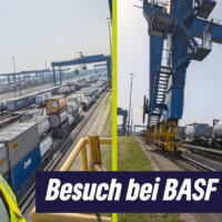 Im Terminal für den kombinierten Verkehr bei BASF