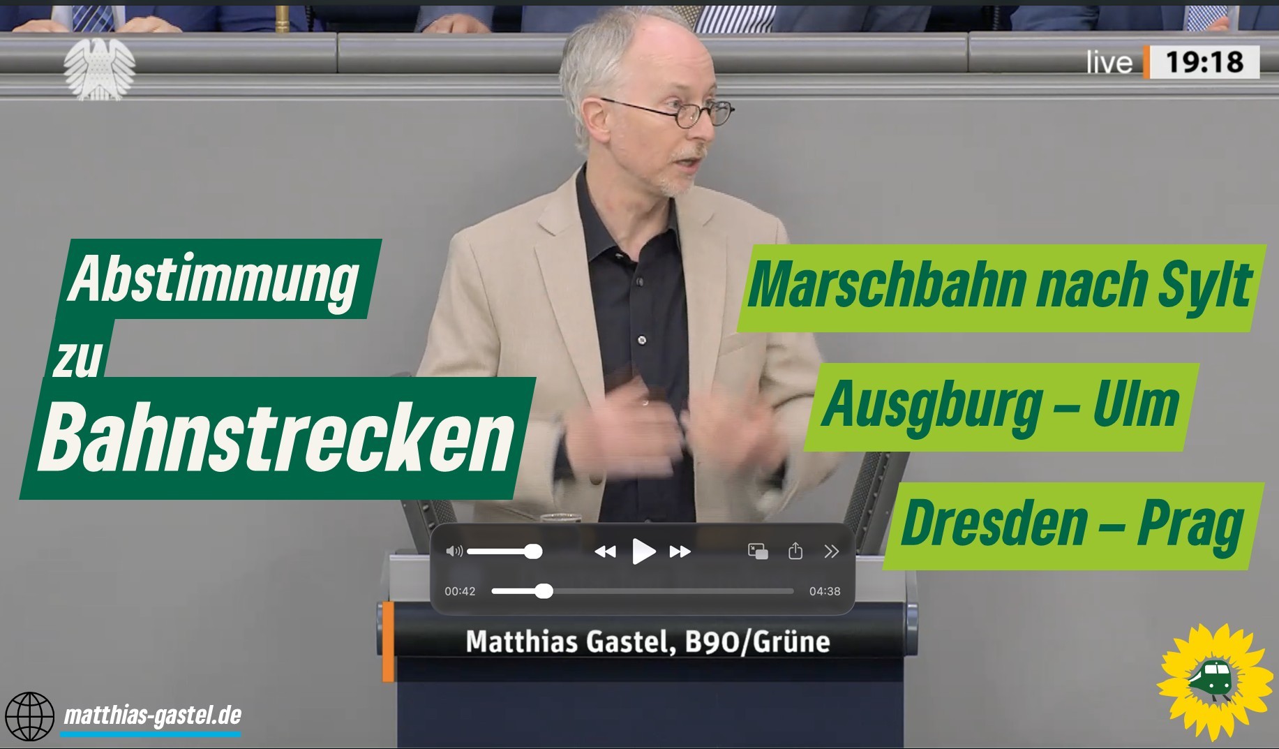 Bundestag mit Bekenntnis zu drei Aus- und Neubaustrecken der Bahn