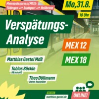 Online-Veranstaltung: Verspätungsanalyse der MEX 12 und MEX 18